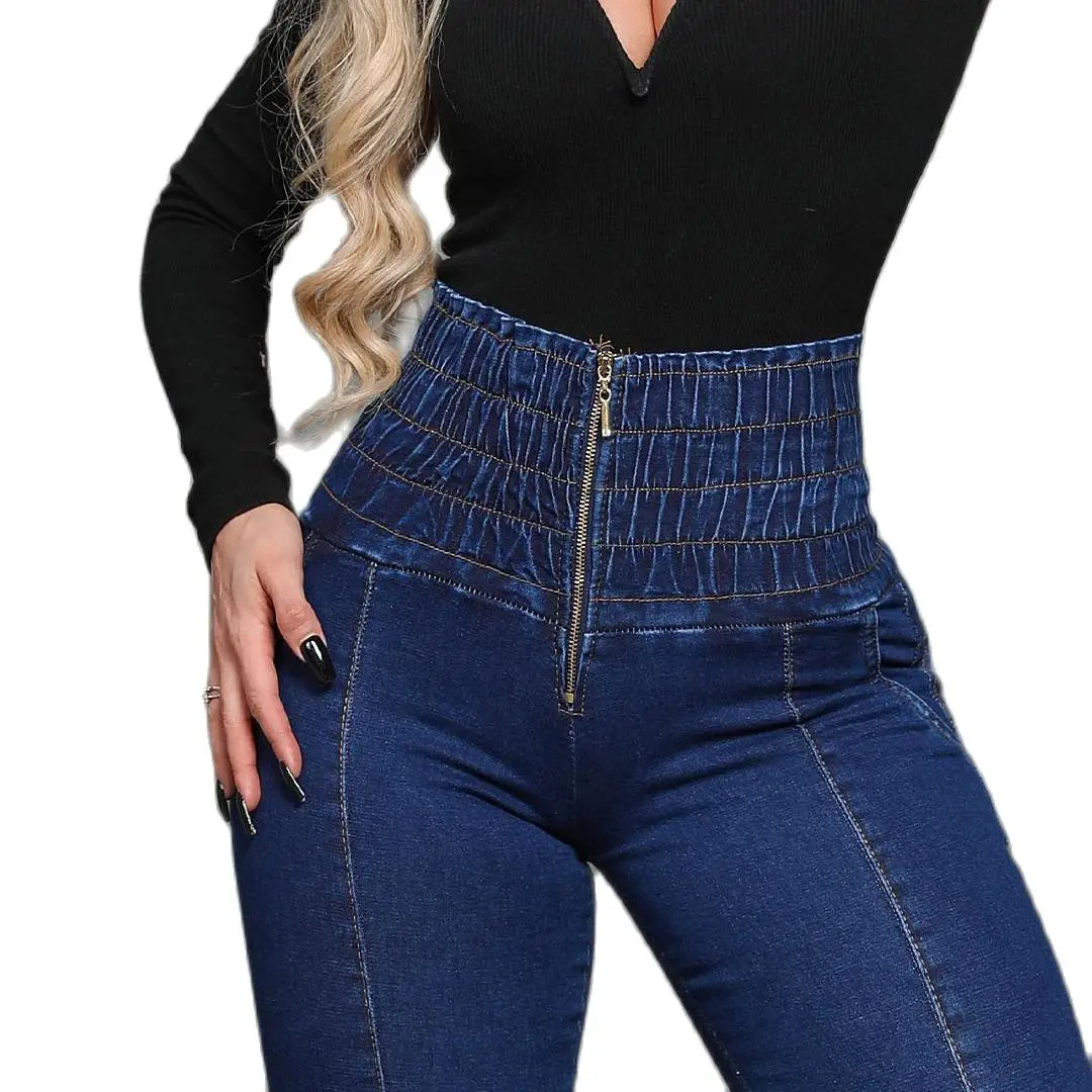 Skinny Jeans with Zippers   High Waisted Shaping Pants for Women Tummy Control Underwear with Butt Lifting Effect