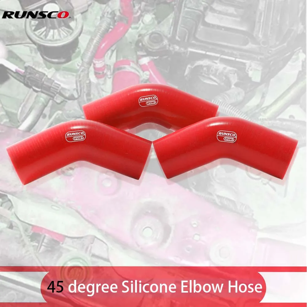 

Силиконовая турбо-впускная труба Runsco ID 38/45/51/57/60/63/70/76/80/83/89/102 мм, 45 ° Силиконовый шланг-изгиб, цвет красный