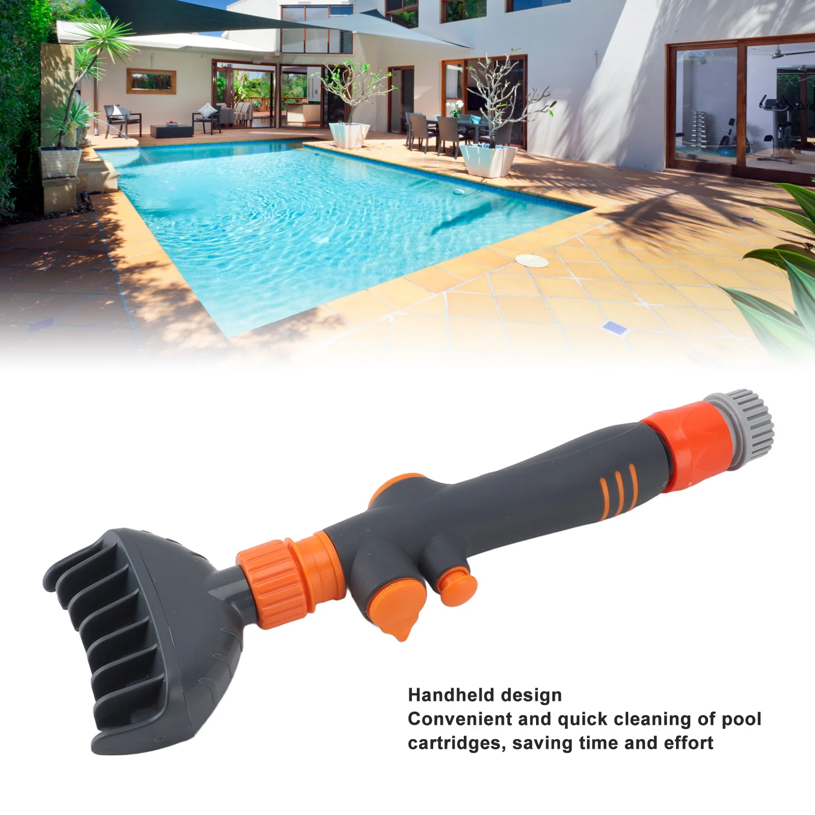 Pool Cartridge Filter Cleaner  Easy  Reusable Efficient PVC Filter Cleaning Hose Attachment Tool for Hot Tub