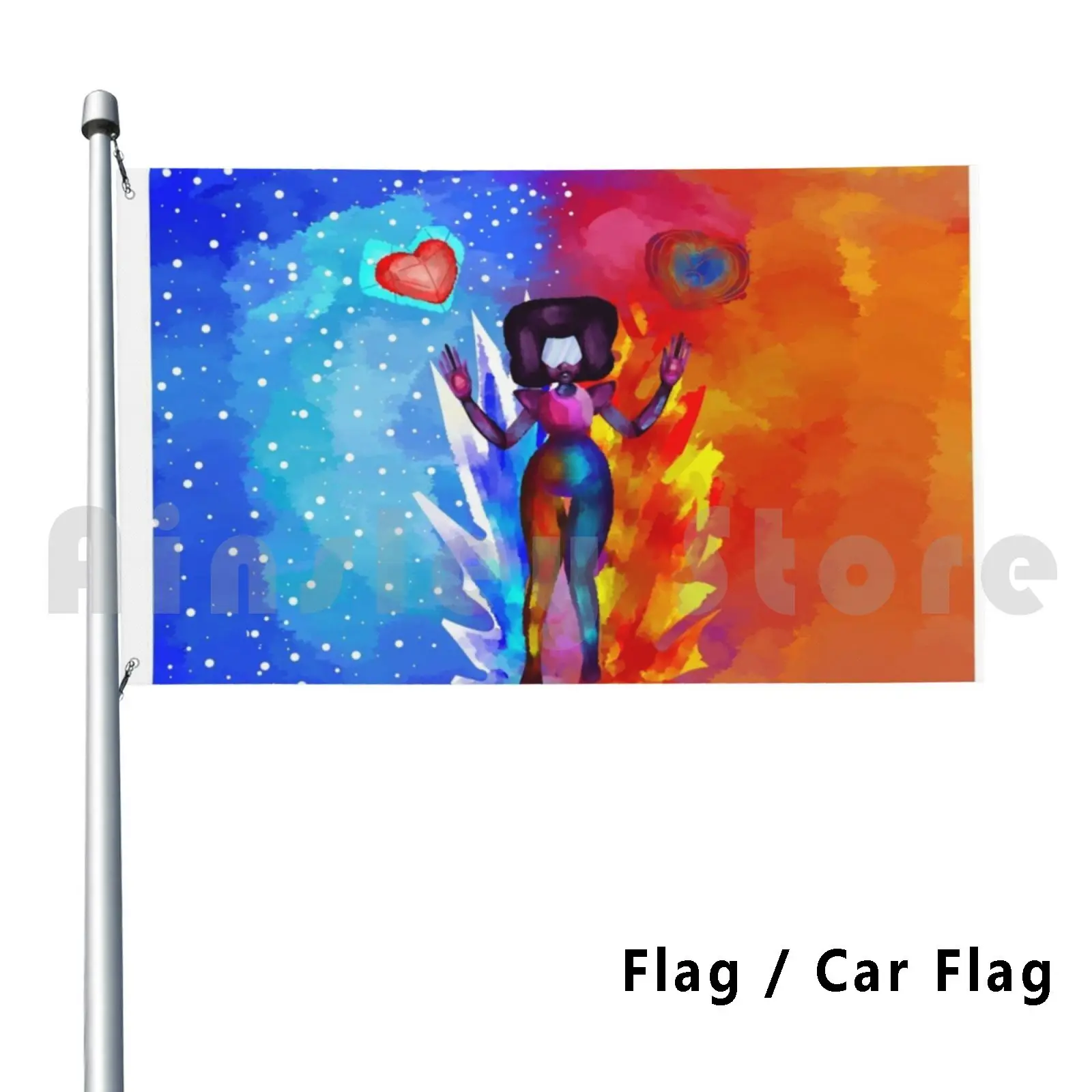 I Am Made Of Love Flag Car Flag Funny Steven Universe Garnet Cute Sapphire Ruby Fanart Rupphire Sapphuby
