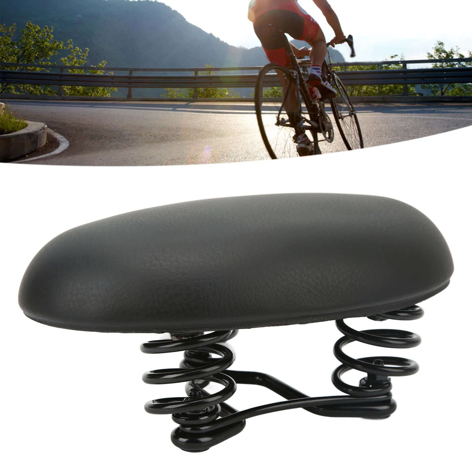 Noseless Road Bike Saddle Noseless  Saddle Mountain Bike Seat Super Soft Shock Absorbing Seat Cushion for Folding Bike