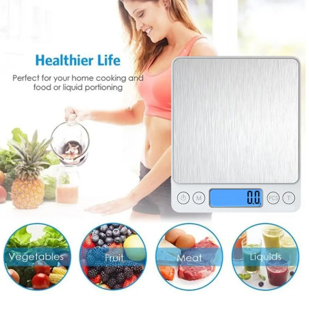 Precision Food Electronic Scale Home Digital Mini Kitchen Baking Scale Jewelry Scale LCD Display