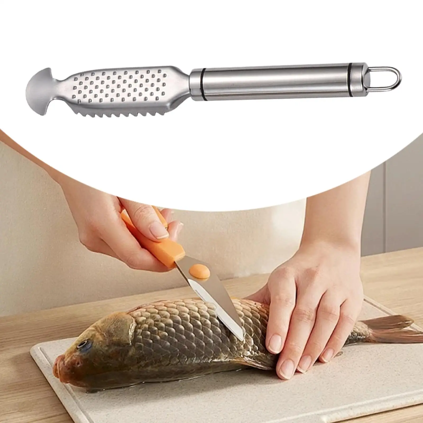 Scale Tool, Scale Remover, Seafood Tools, Manual, Comfortable Handle, Descaler, Stainless Steel Tool for The Kitchen