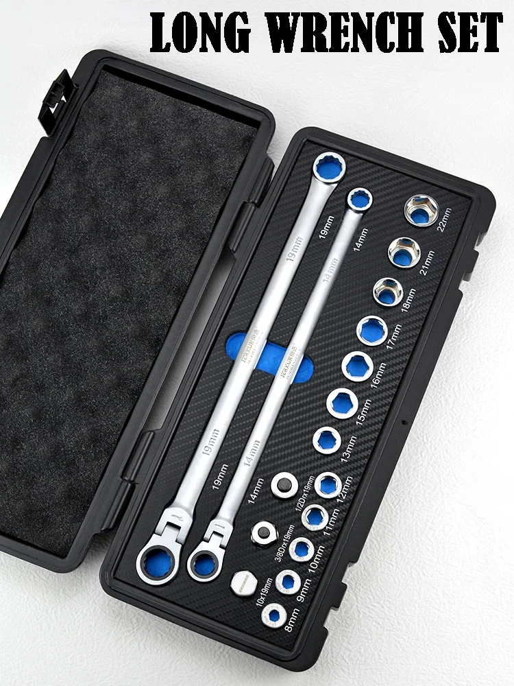 

Набор ключей с трещоткой с активной головкой, комбинированный набор торцевых ключей, быстрый двусторонний удлиненный ключ с цветком сливы, инструменты для авторемонта