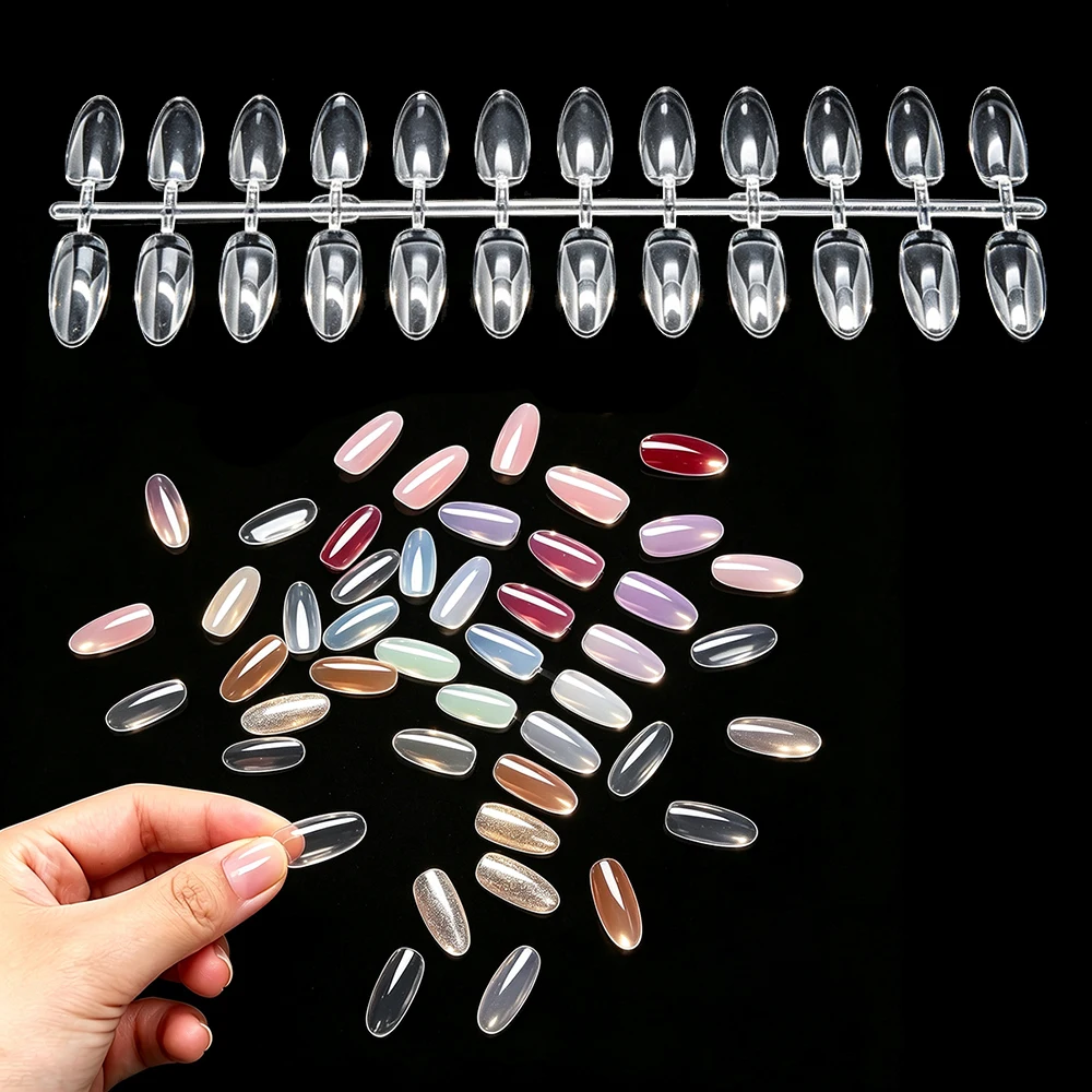 5/10Pcs Almond Nail Tips For Nail Color Display Chart Nail Display Card Nail Polish Color DIY Training Practicing Shelf Showing
