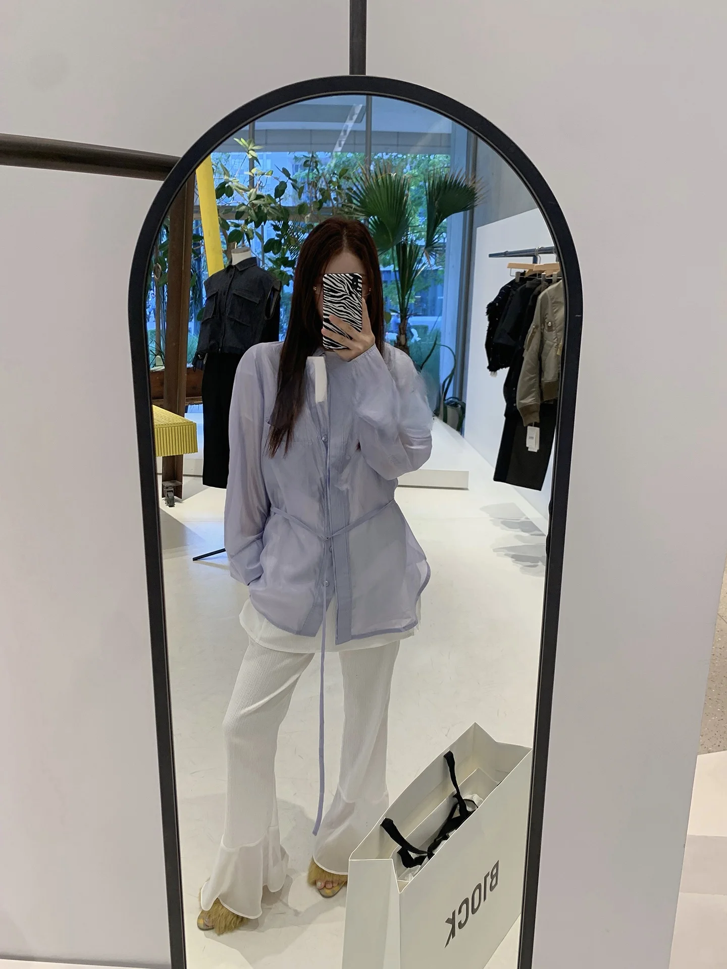 

Oxygen Sensation Long Sleeve Shirt Women's Light Purple Early Autumn Shirt Breathable Casual Style Loose Fit UV Protection