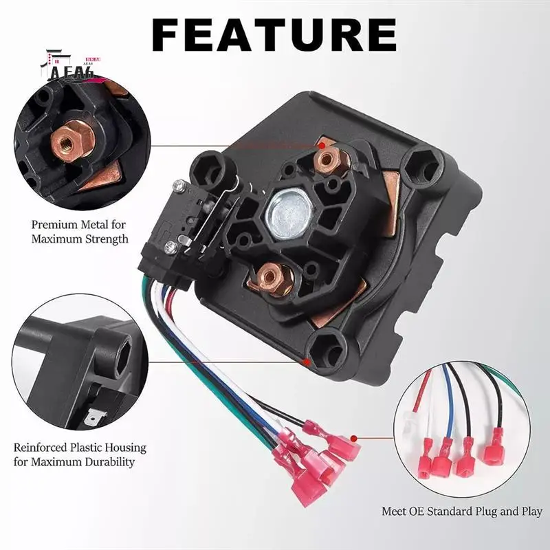 

AEA6-48V Golf Cart Heavy Duty Forward Reverse Switch 017530-05, 1012987, 101319 For Club Car Powerdrive 48V Electric 1996-Up