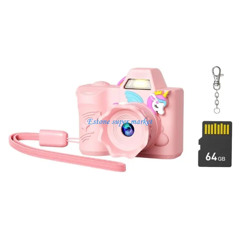 090B 64G 메모리 720P 사진 비디오로 구성된 어린이 만화 토이 카메라 포착