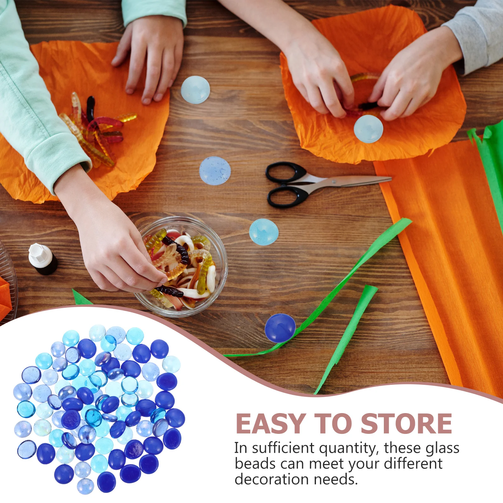 

1 Bag Glass Flat Mosaic Tile Beads Safe DIY Arts Craft Supplies for Lampshade Stick and Parent Child Activity