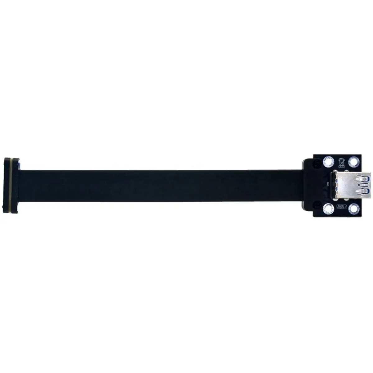USB 19P/20Pin to Dual USB3.0 Adapter Dual USB-A Female Socket Extension Cable 90-Degree for Motherboard 20CM