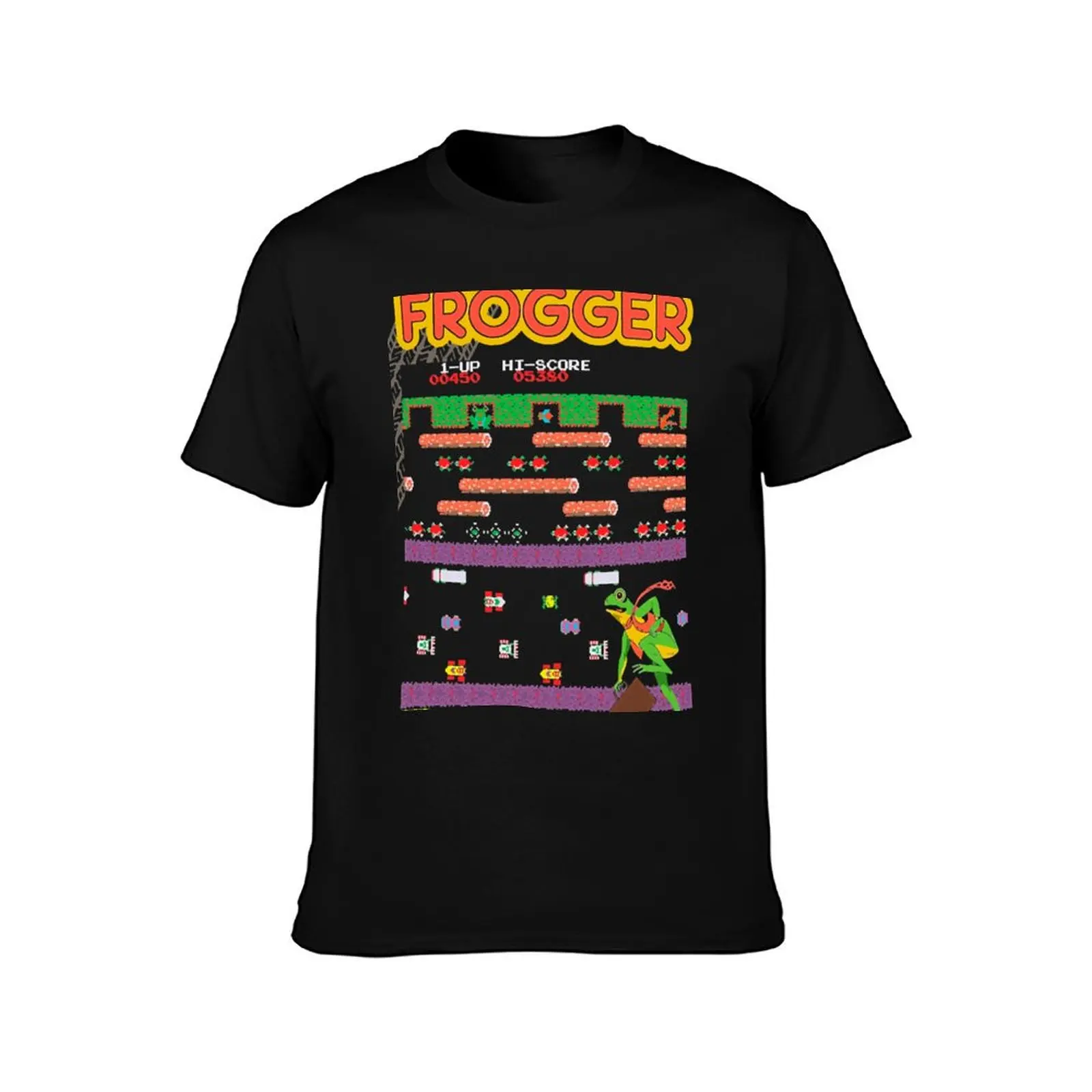 Mod.3 Arcade Frogger Video Game T-Shirt heavyweights cotton graphic tees mens big and tall t shirts