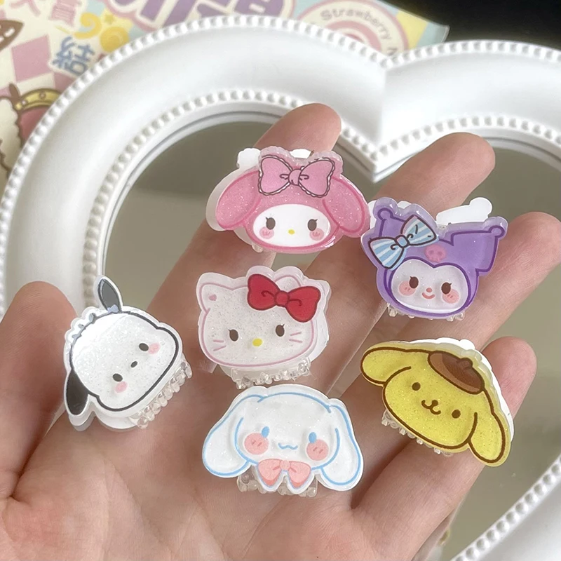 

1PC Kids Birthday Gift Hello Kitty Sanrio Hair Claws For Women Kuromi Melody Hair Clip Girl Cinnamoroll Acrylic Grab Clip