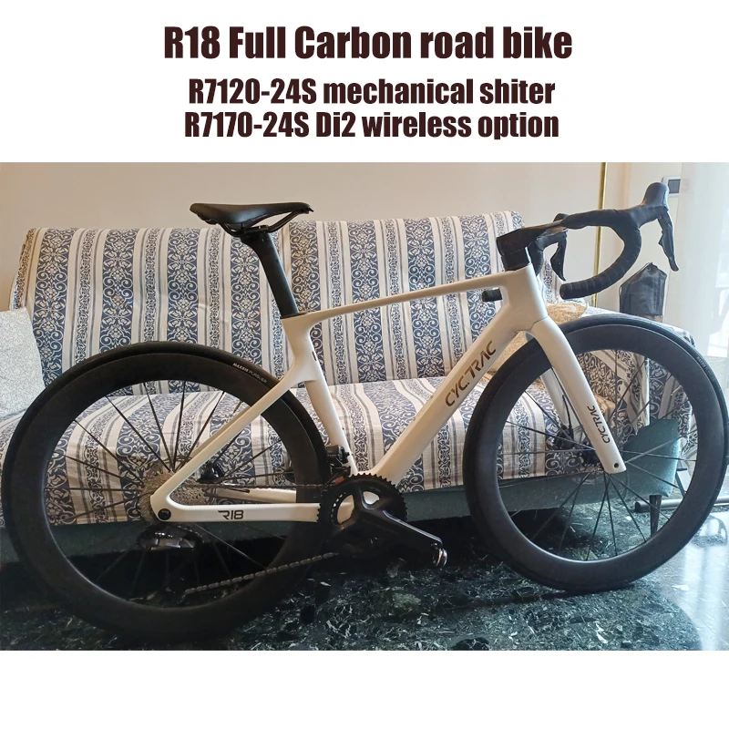 

Легкий карбоновый шоссейный велосипед R18 700*28C с механическими переключателями R7120-24S / беспроводными группсетами Di2 R7170-24S
