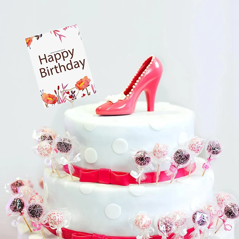 New 30 Pcs Metal Floral Place Card Holder, 13 Inch Heart Shape Flower Picks Clip For Floral Arrangement, Gift Card Holder