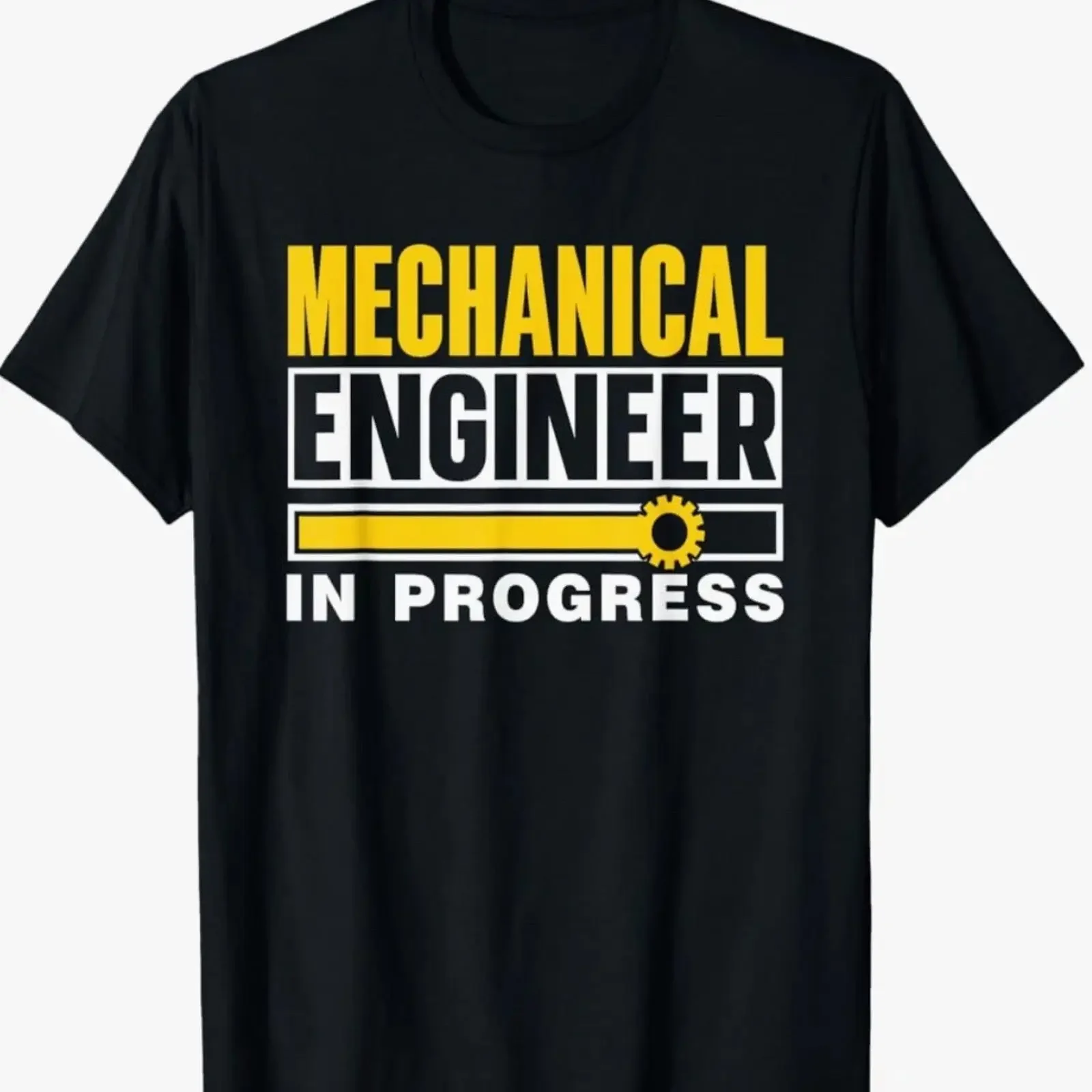 Black Men's Cotton  T Shirt Mechanical Engineer In Progress  vintage Washed fashion Casual homme Comfortable Unisex Slightly