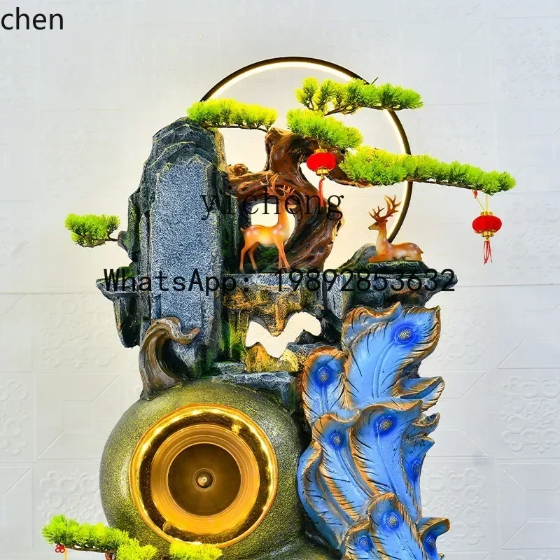 H29-  lucky rockery flowing water fountain ornament making money opening gift