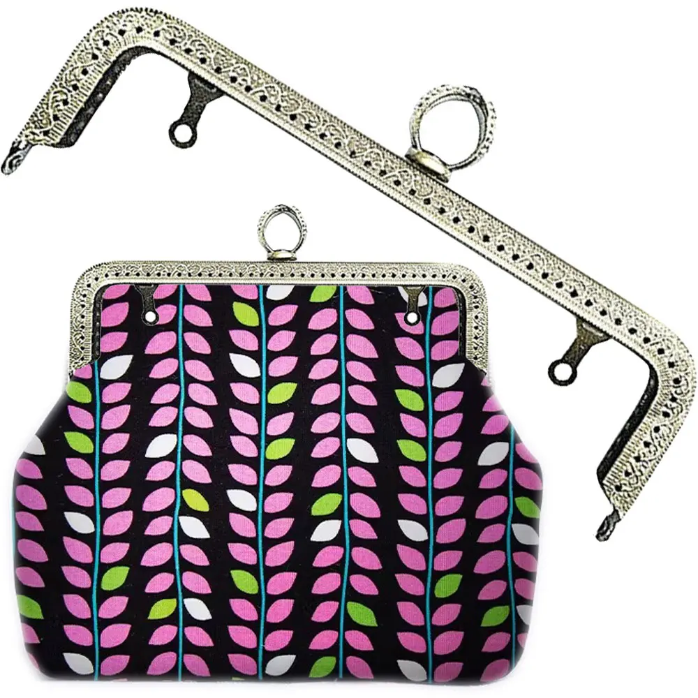 

10 шт. 20,5 см металлические рамки для сумок с ромбовидной застежкой, винтажные ручки, антикварная бронза, застежка-поцелуй, аксессуары для изготовления сумок своими руками