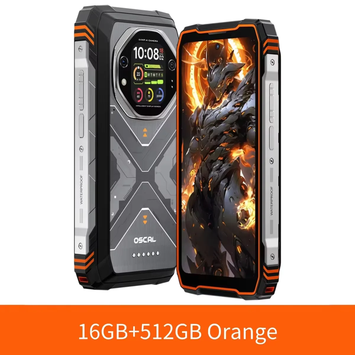 Blackview OSCAL TANK 1 5G robuuste smartphone, 20000 mAh/55 W, 6,78" FHD+ 120 Hz scherm, MTK7050, Android-camera, IP68/IP69K/GPS/NFC