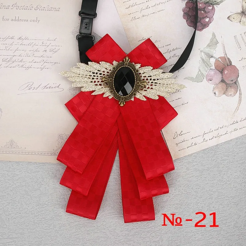 57 farben Wunderschöne Band Bowtie Schwarz Schmuck Metall Männer Hochzeit Party Schmetterling Weibliches Hemd Zubehör Damen Luxus Pin Fliege – Detail 27