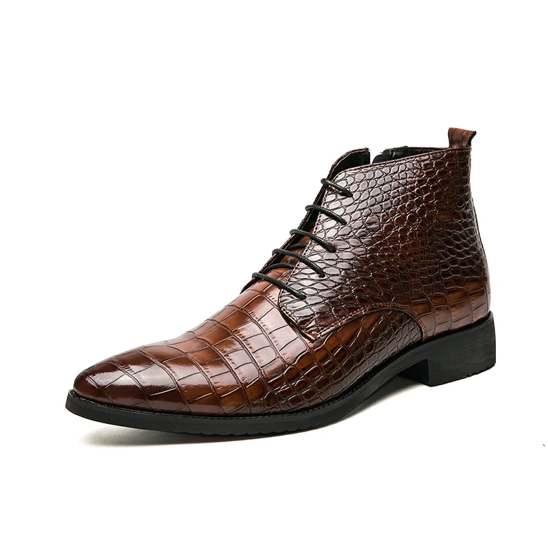 

Men's high-heeled trendy shoes for business formal wear, pointed and versatile fashionable men's boots