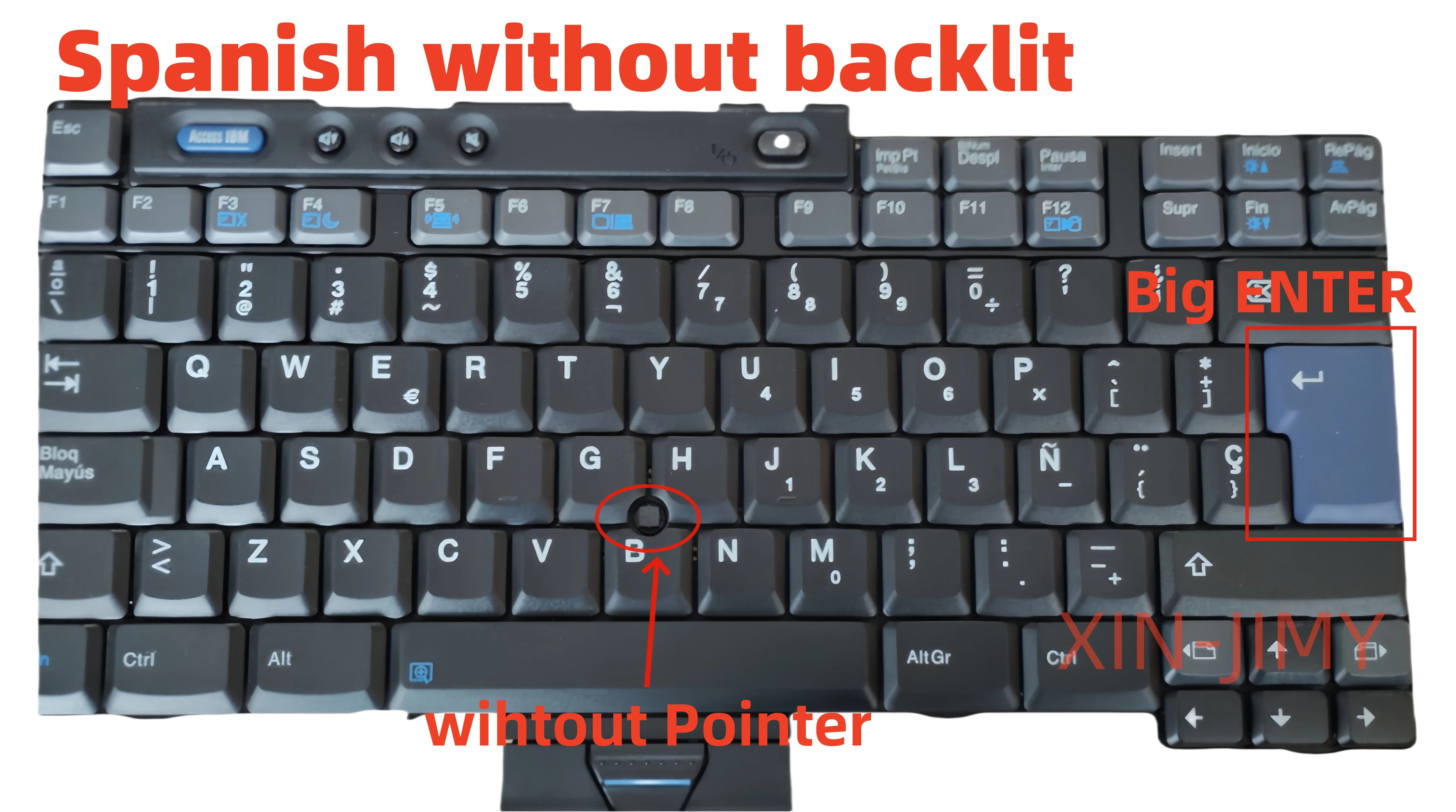 

Spanish Black Laptop keyboard For IBM 15" R51 R52 R50 R51E R50E SP Notebook without backlit No-Pointer keyboard 3 Screw