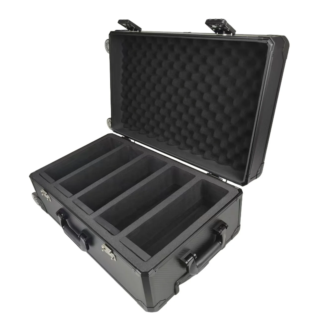 Customizable Rolling Slab Case for P-S-A SGC  BGS Card Storage, Graded Cards Storage Trolley Case with Wheels