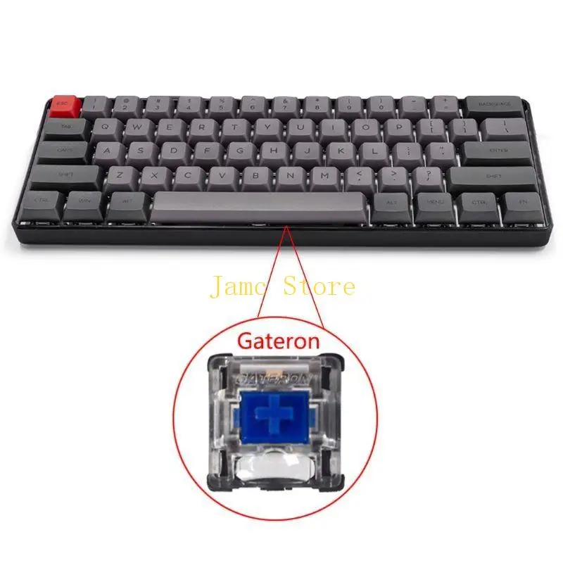 LX0B SK61 USB Mechanical Gaming Keyboard 60% Compact 61 Keys RGB LED Backlit