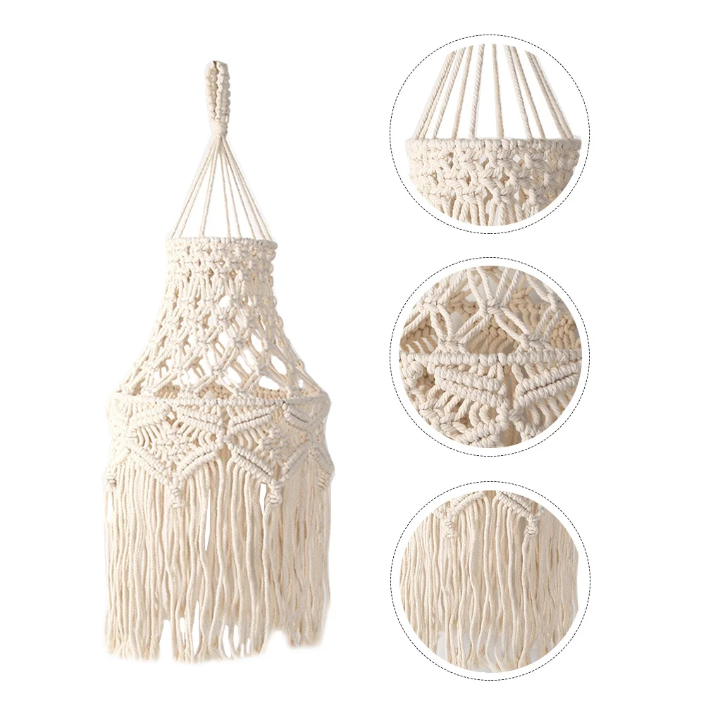 

Bohemian Style Lampshade Hand-Woven Ceiling Lamp Cover Indoor Decorative Hanging Light Shade For Home Bedroom Lighting Fixture