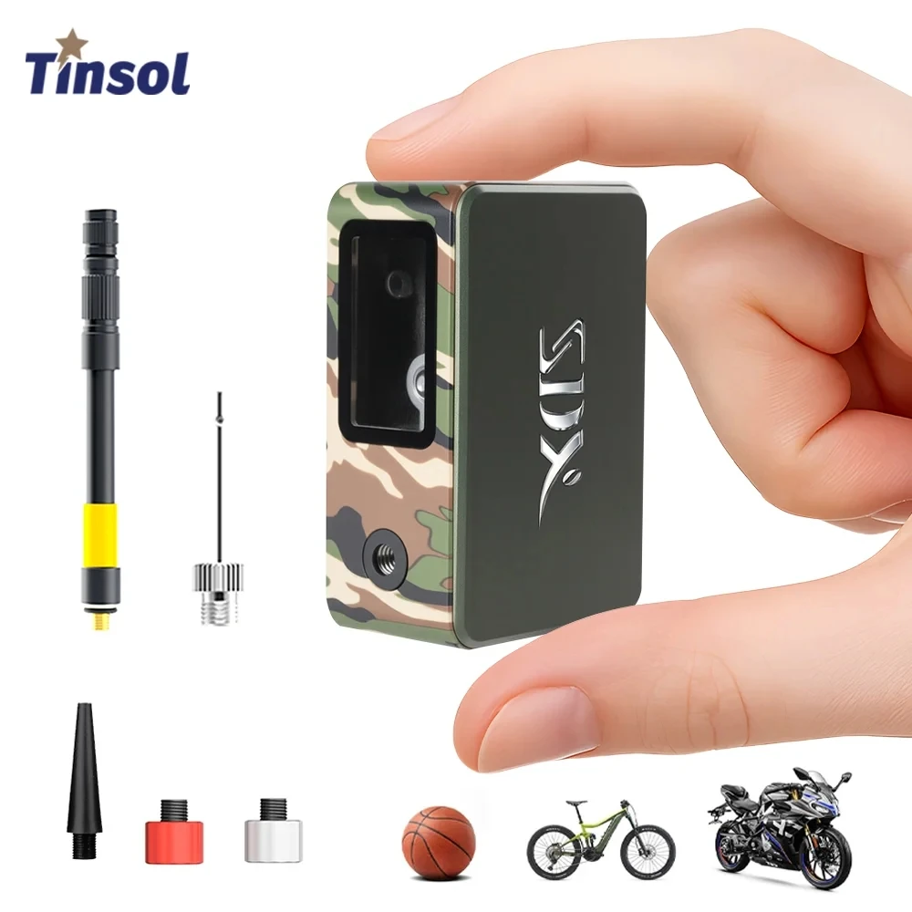 

TINSOL 150PSI Mini Bike Pump 600mAh Portable Wireless Air Pump, Suitable for Bicycles Motorcycles, and Ball Sports