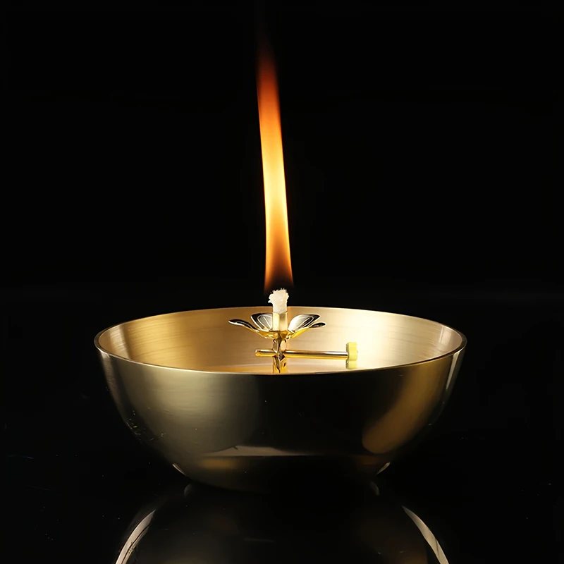1/2Pcs Oil Lamp Wick Holder Butter Lamp Wick Holder Wick Lamp With Stand Telescopic Wick Holder Buddha Supplies Desktop Decor
