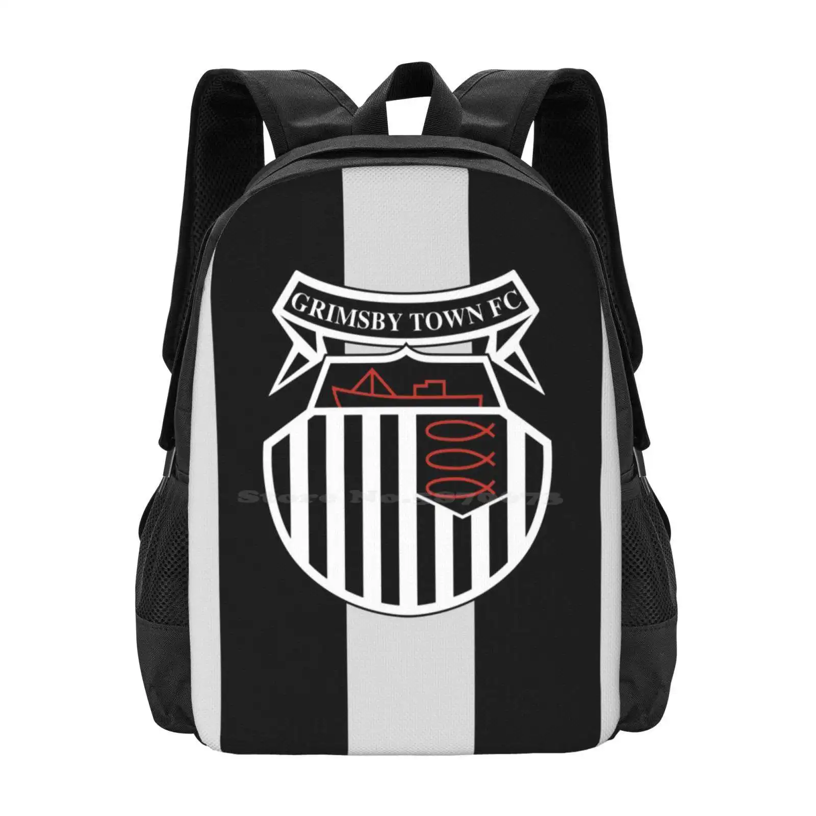 Tas desain pola Fc kota Grimsby ransel siswa klub sepak bola bangsawan Inggris oranye merah dua liga Kamerun