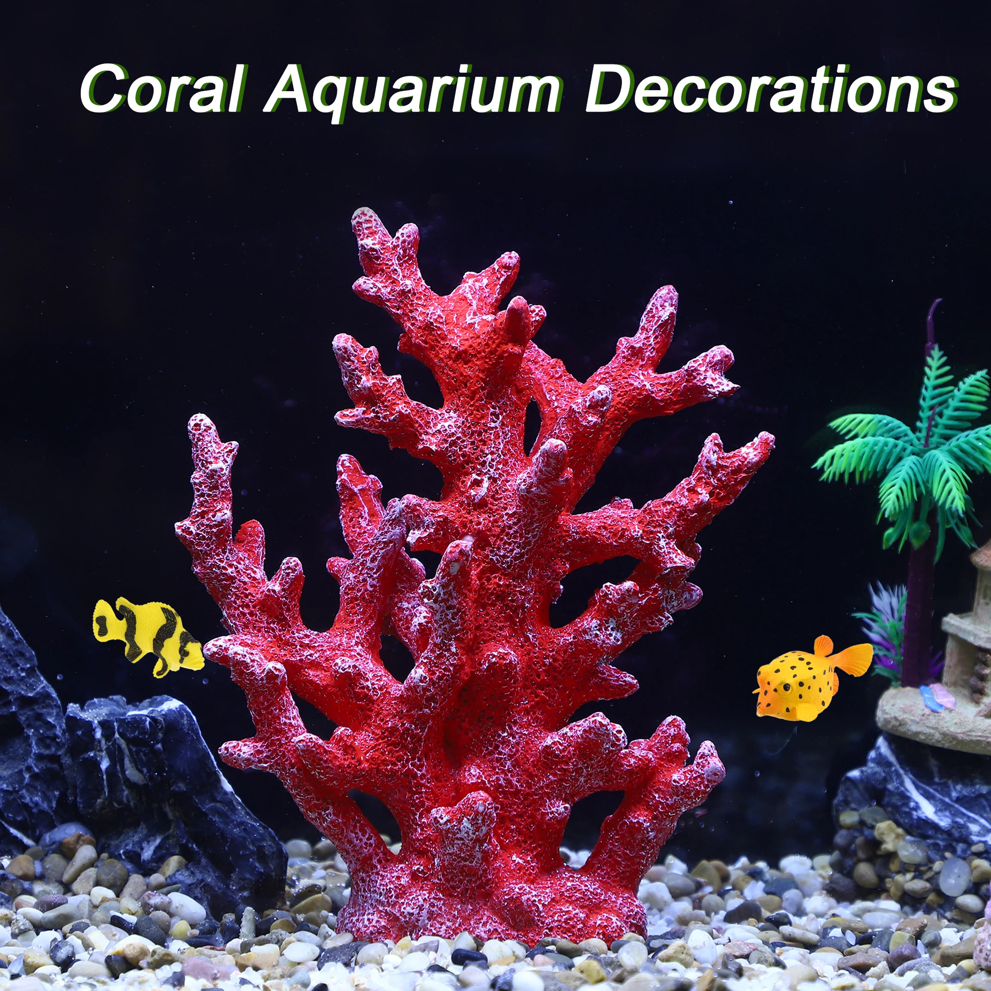 Imagem -04 - Uxcell Decorações Coral Artificial Coral de Aquário para Aquário Resina Ornamentos Plantas Aquáticas Submarinas