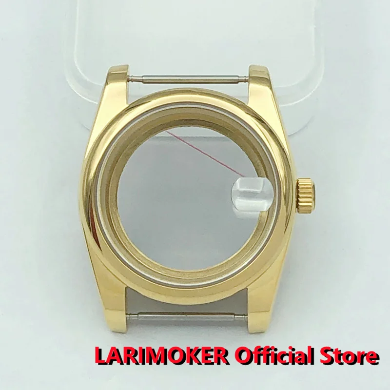 

LARIMOKER New 36mm/39mm Gold Case Sapphire Glass fit NH35 NH39 PT5000 ETA 2836 2824 Miyota 8215 821A 8205 DG2813 3804 Movement