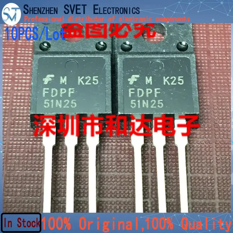 

10PCS/lot FDPF51N25 TO-220F 28A 250V 100% Inport Original In Stock Ship Fast