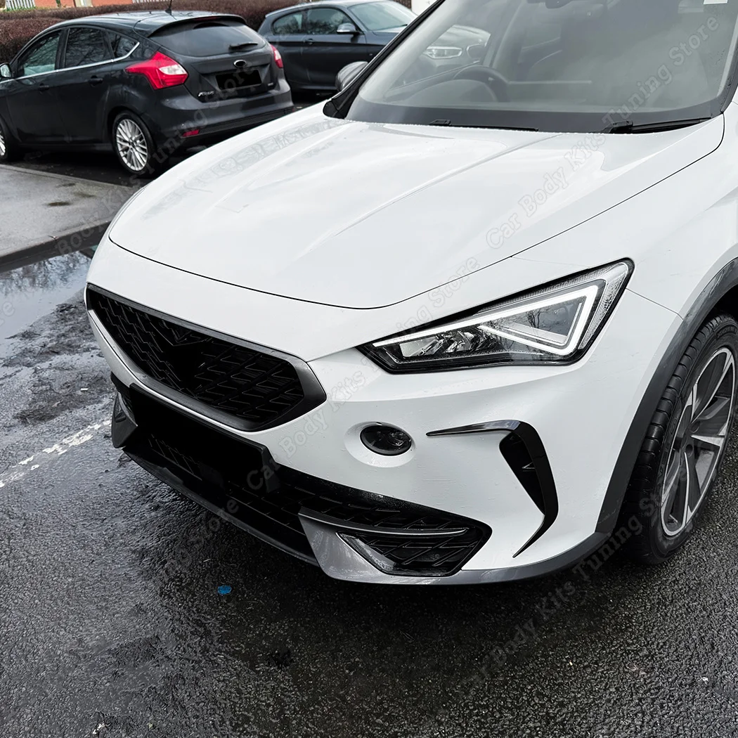 Für Cupra Formentor MK1 2020 2021 2022 2023 2024 Vor-Facelift Frontstoßstange Lufteinlass Windabweiser Lampengrill Zierleiste Canard Tuning – Detail 5