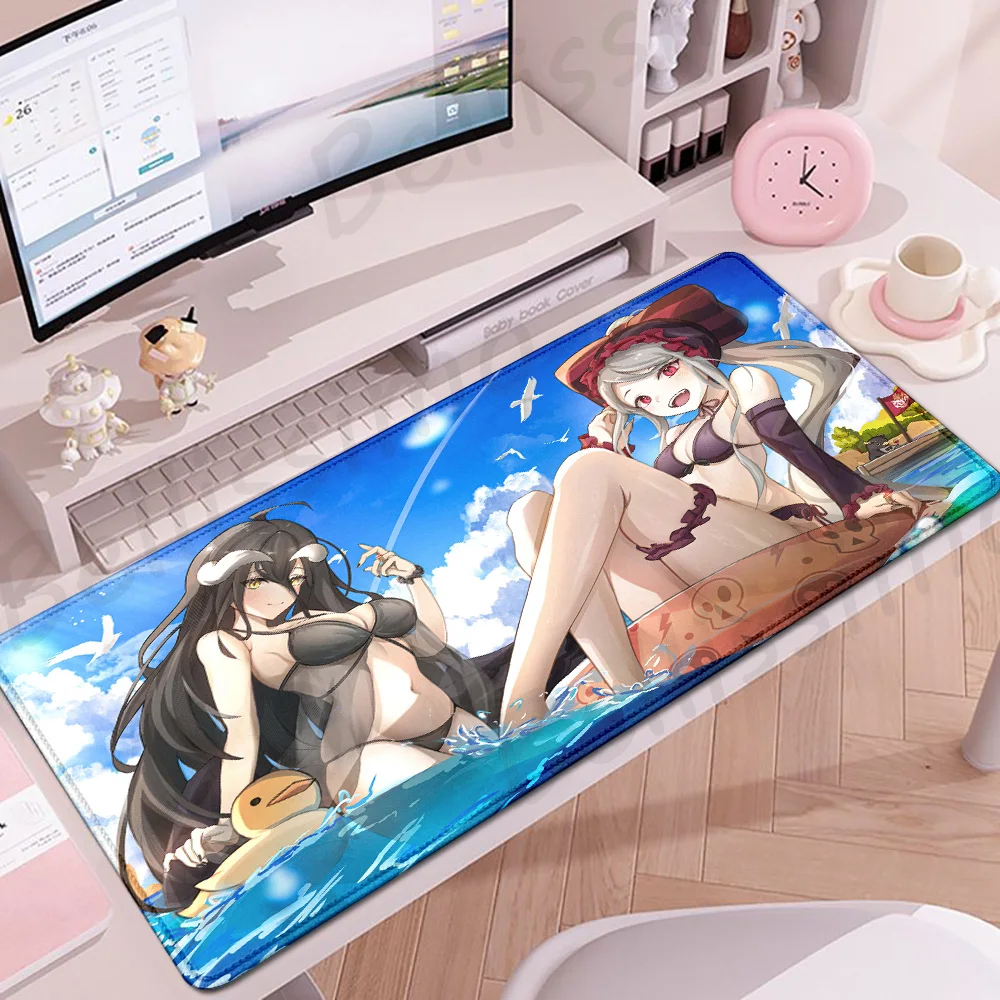 HD Anime A-Albedo Overlord Mousepad Gaming Mouse Pad Xxl Keyboard Mouse Mats E-Sports Desk Mat Office Accessories Hentai Carpet