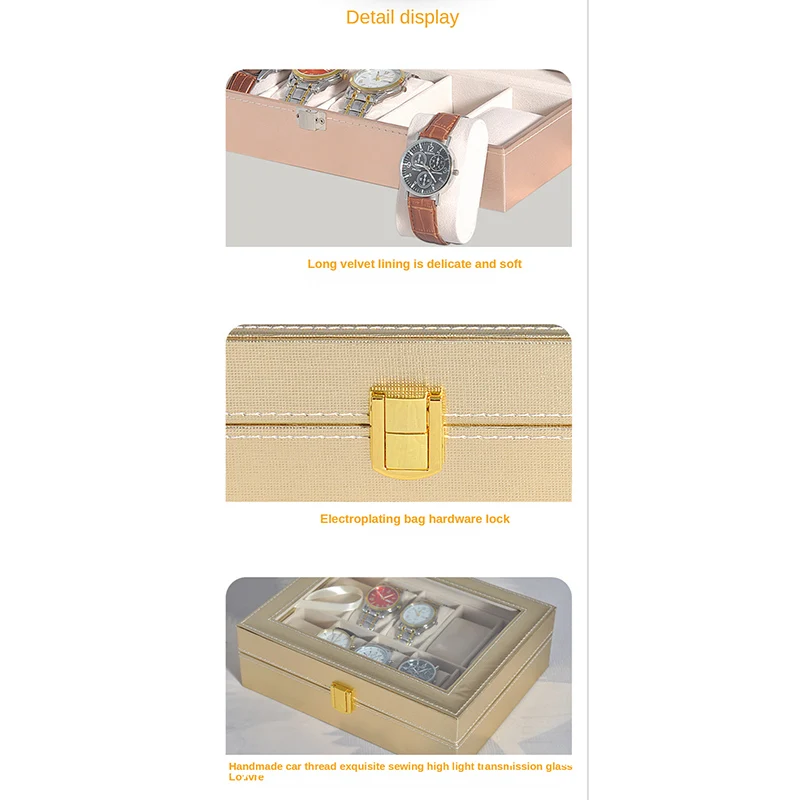 Boîte de présentation de bijoux pour hommes et femmes, boîtier de montre Premium, fenêtre transparente, rangement, 12 bits, 10 bits, cadeau d'évaluation