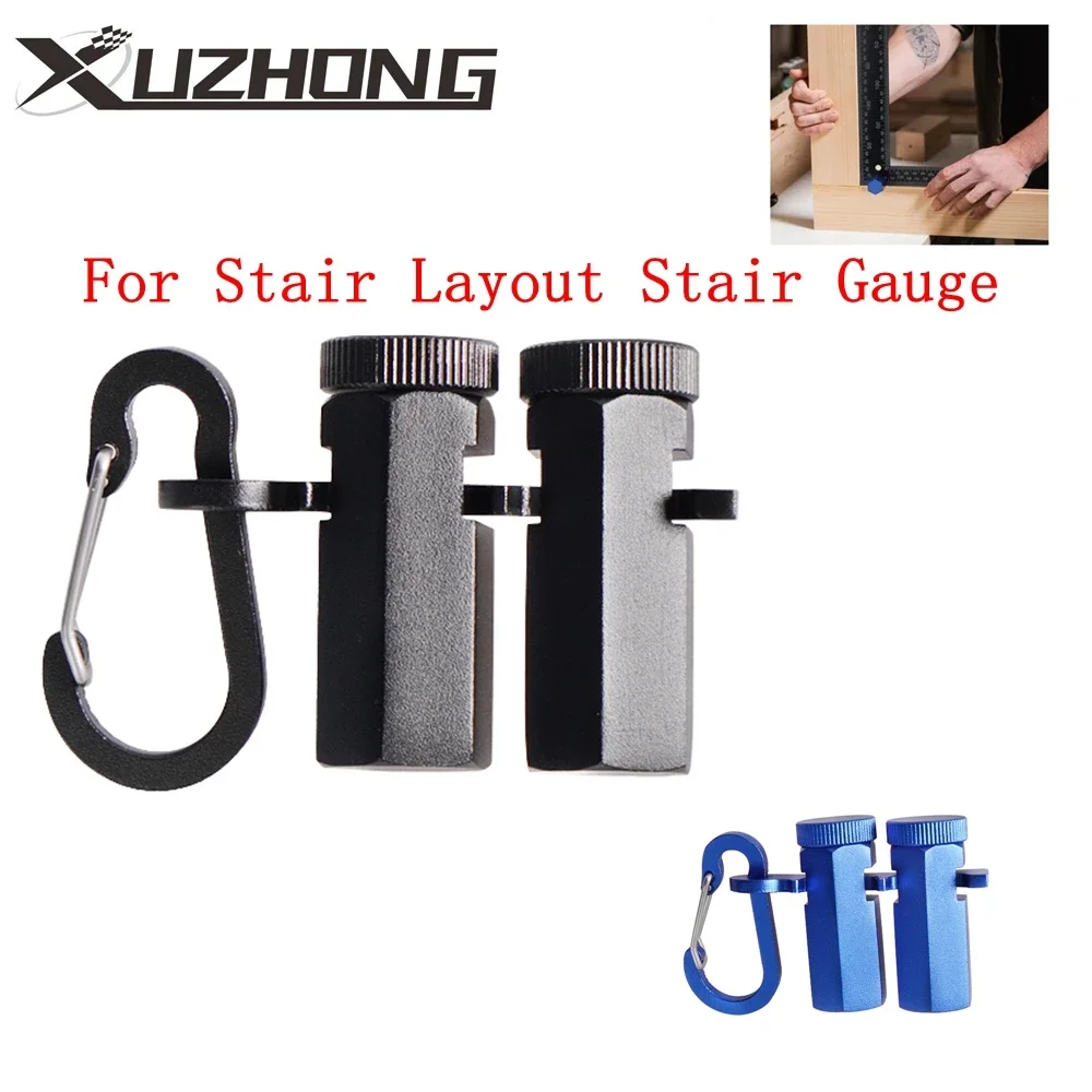 For Stair Layout Stair Gauge Tall Stair Gauges Framing Square Stops with Holder Aluminium Alloy Framing Tools