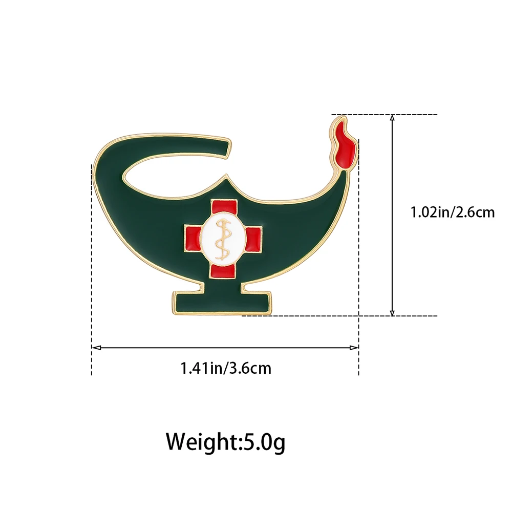 Hanreshe Light of Knowledge Enamel Brooch Medical Nursing Pin for Doctor Nurse Backpack Lapel Badge Accessories