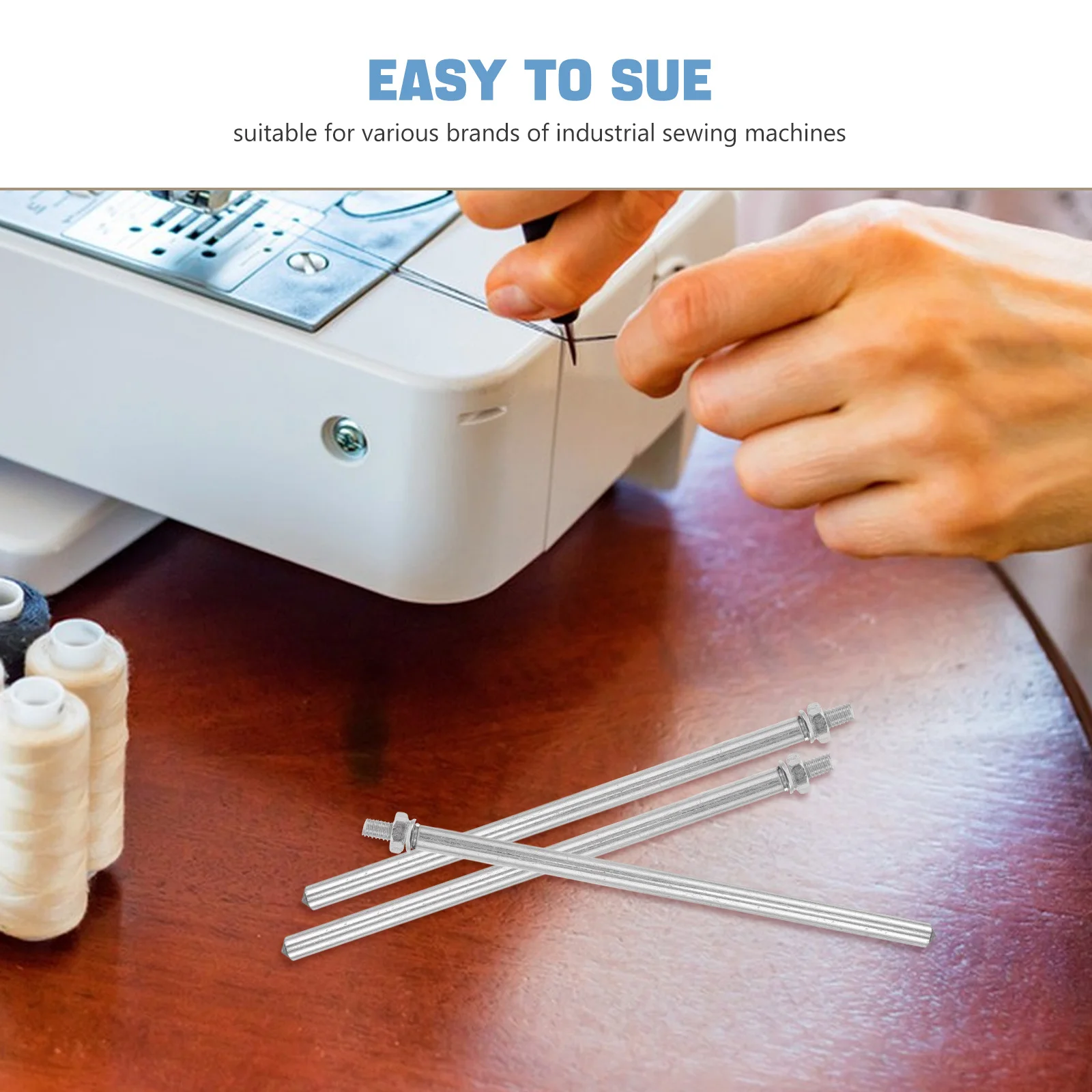 30 قطعة ماكينة خياطة صناعية بكرة دبوس استبدال حامل خيط معدني شديد التحمل للآلات التجارية وإكسسوارات الخياطة