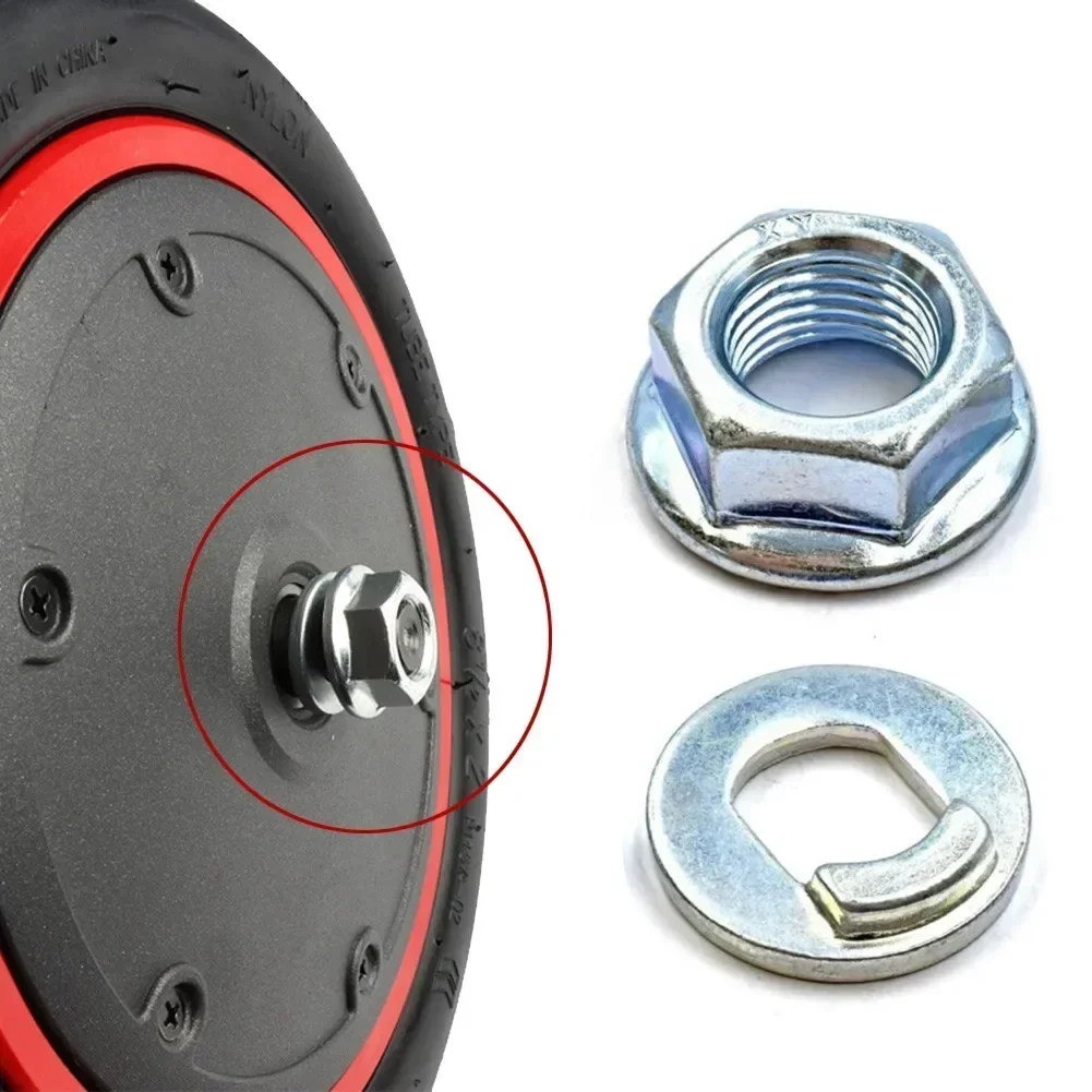 2 pezzi bulloni dado ruota motore anteriore viti per Pro Scooter elettrico dadi in acciaio rondelle accessori Hoverboard