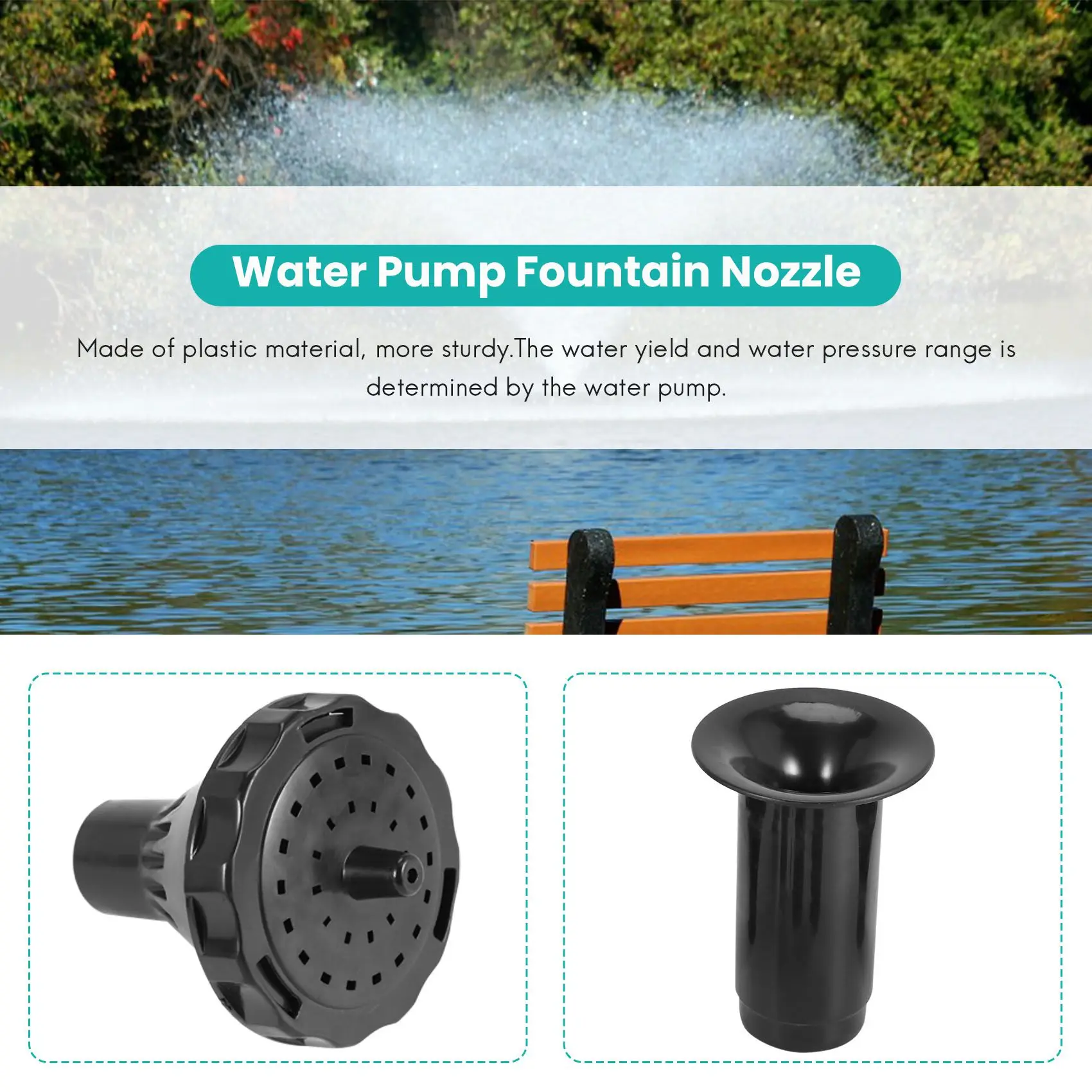 

AEE4-9 шт. небольшой комплект насадок для фонтана, головки насадок для фонтана для пруда, погружной насос для бассейна