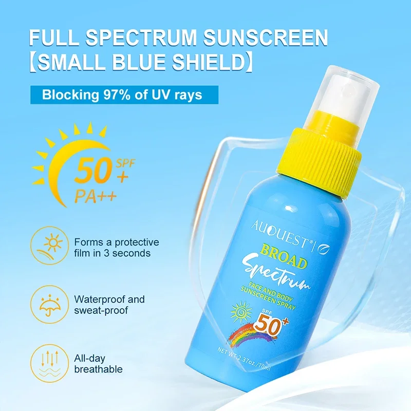 

AUQUEST SPF 50+ Sunscreen Whitening Cream UV Protective Face Body Sun Block Isolation Lotion Facial Moisturizing Skin Care