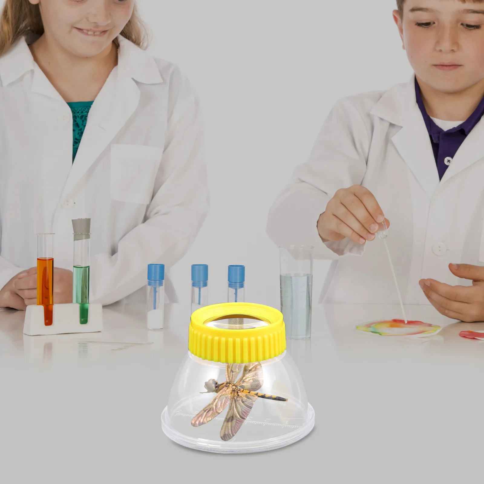 

Набор из 2 легких портативных луп для наблюдения за насекомыми, цветами, монетами и мелкими существами для изучения природы детьми