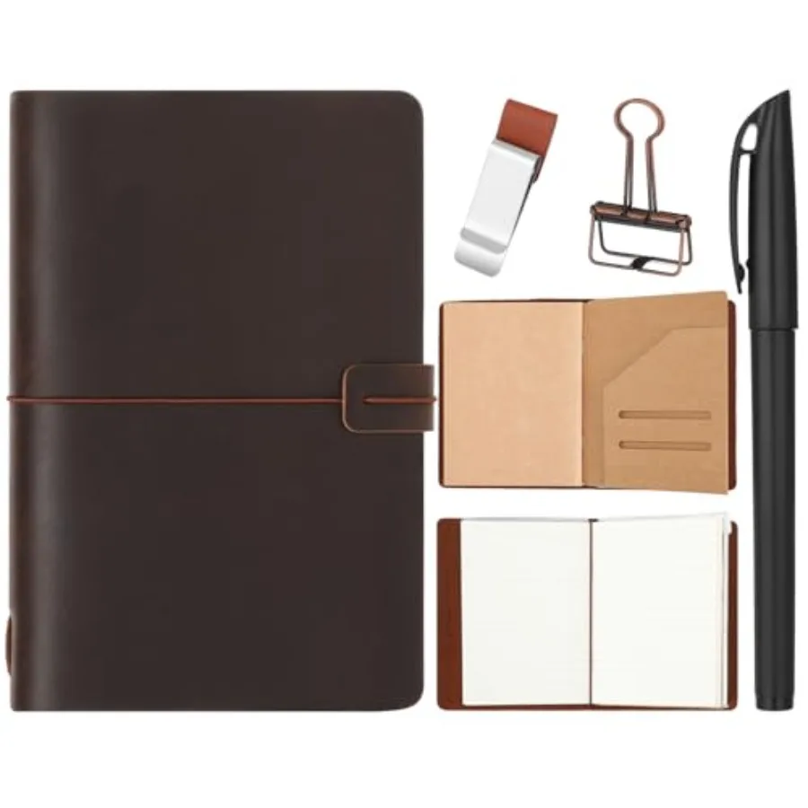 

Многоразовый кожаный блокнот-дневник для путешественников, сделанный вручную, для мужчин и женщин, с 3 блокнотами для записей