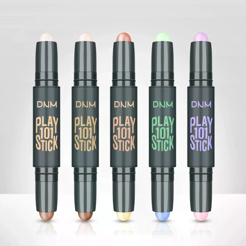 Resaltador de maquillaje de doble cabeza, corrector facial en V, bronceadores de contorno, resaltadores, pluma cosmética, Corrector de maquillaje 3D, barra de contorno