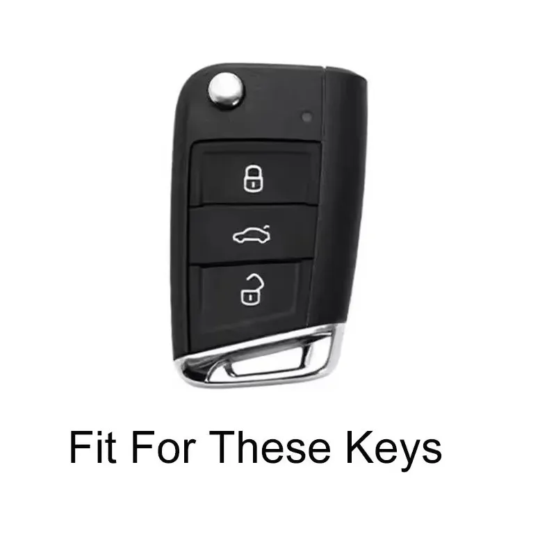 Car Accessories Remote TPU Key Case Cover For VW Volkswagen Golf 7 MK7 Tiguan MK2 T-roc T-cross Skoda Octavia Kodiaq Karoq