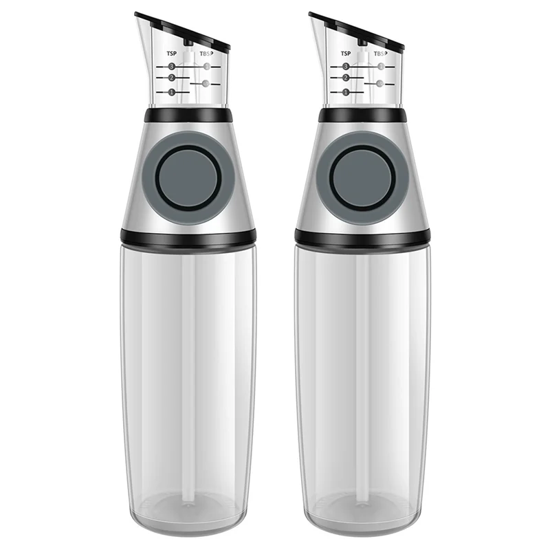 

A33R-2PCS бутылки для масла для приготовления соуса, прозрачные стеклянные бутылки для масла, контейнер с мерной шкалой