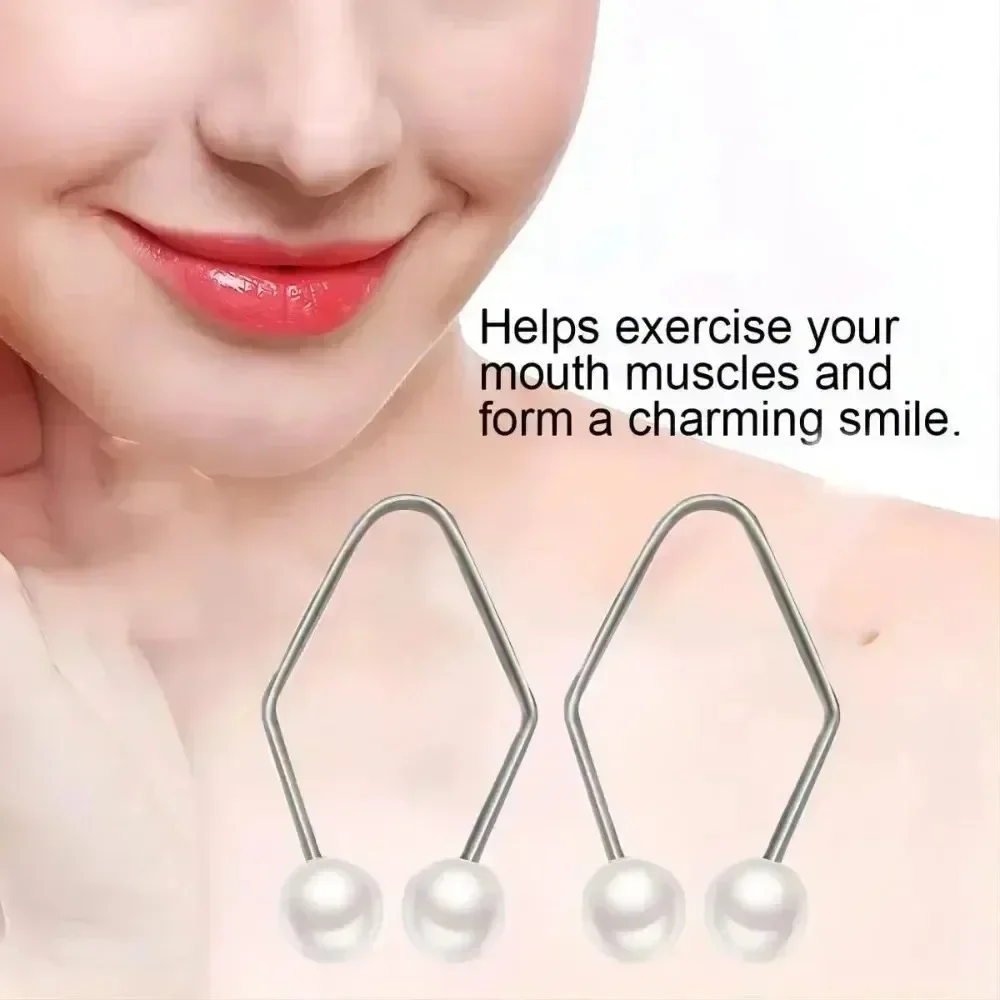 2Pcs Dimple Maker Dimple Trainer for The Face Smile Exerciser Smile Corrector Facial Muscle Exerciser Develop Natural Dimples