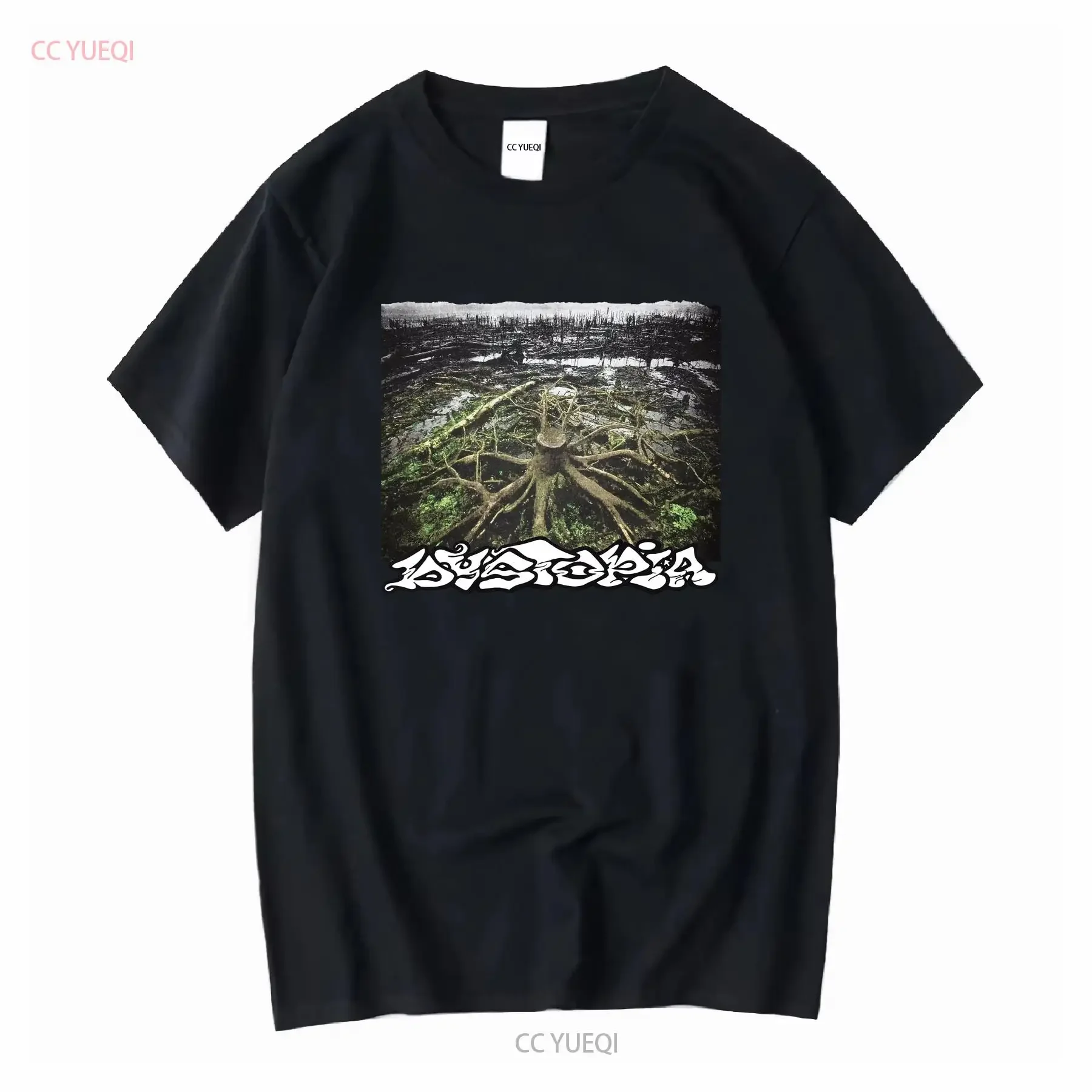 Dystopia Band Tour ReprinT T-Shirt aus Baumwolle KV13302 Vintage Washed Designer-Kleidung Top für den Alltag mit Grafik, bequem